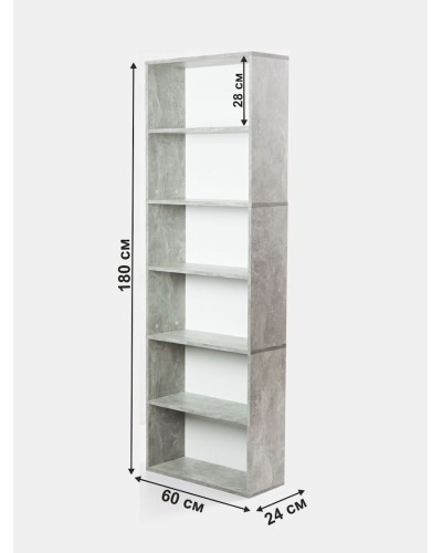 Stellaj Letta LDSP, boz, 181х24х60 sm