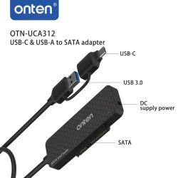 USB хаб Onten UCA312 USB-C & USB 3.0 to SATA adapter with USB 3.0