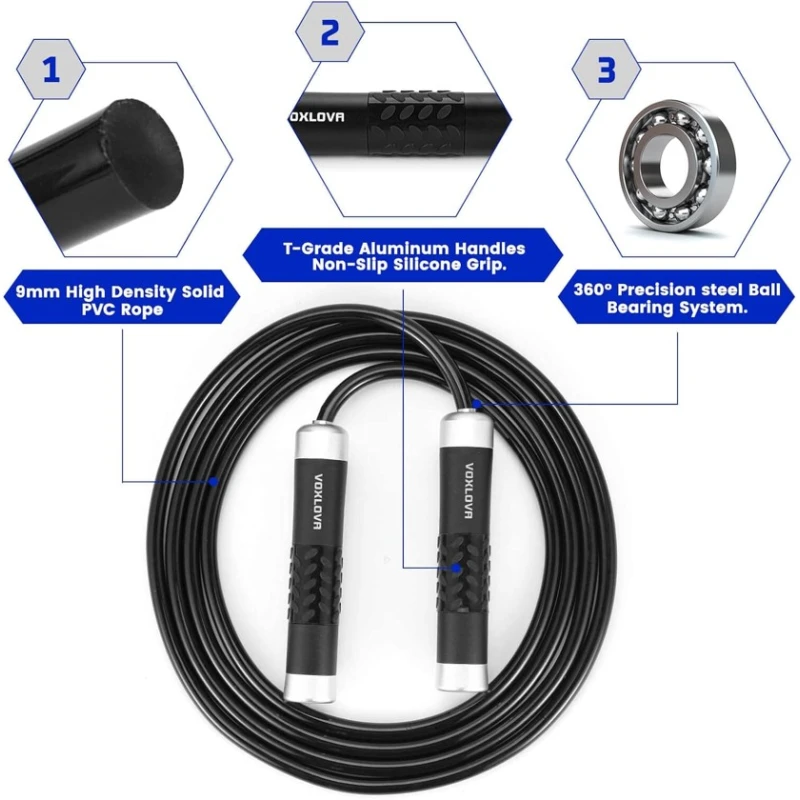 Скакалка 2262_202304093/0081, черный, 2.75 м