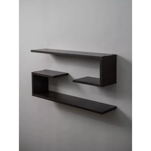 Настенная полка Art Mebel 156, ламинат, 40х70х16 см, коричневая Настенная полка Art Mebel 156, ламинат, 40х70х16 см, коричневая