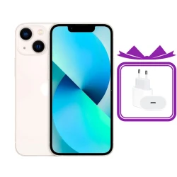 Смартфон Apple iPhone 13 4GB/128GB Starlight + Transparent Silicone case + Apple 20w charger + Screen Protector