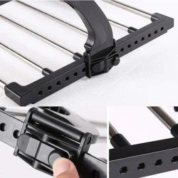 Сушилка для белья A-3270, навесная, 67х32х18.5 см, пластик/сталь, прямоугольная, черная/серебристая Сушилка для белья A-3270, навесная, 67х32х18.5 см, пластик/сталь, прямоугольная, черная/серебристая