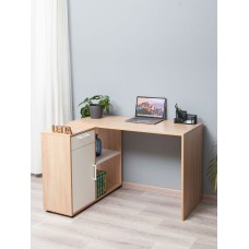 Kompüter stolu Letta 3563, 73.5x50x113 sm, qəhvəyi/ağ
