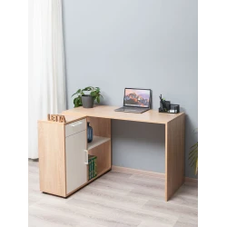 Компьютерный стол Letta 3563, 73.5x50x113 см, коричневый/белый Компьютерный стол Letta 3563, 73.5x50x113 см, коричневый/белый