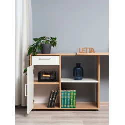 Компьютерный стол Letta 3563, 73.5x50x113 см, коричневый/белый Компьютерный стол Letta 3563, 73.5x50x113 см, коричневый/белый