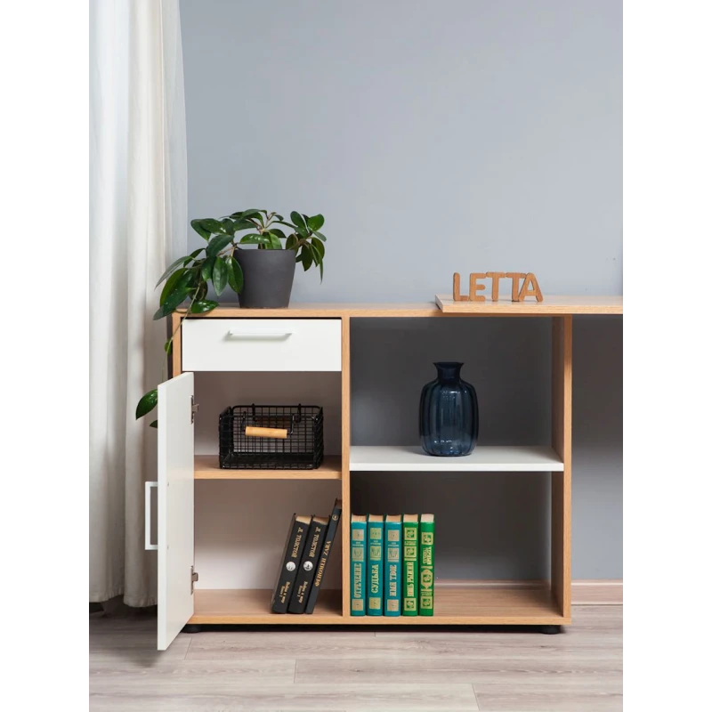 Компьютерный стол Letta 3563, 73.5x50x113 см, коричневый/белый Компьютерный стол Letta 3563, 73.5x50x113 см, коричневый/белый