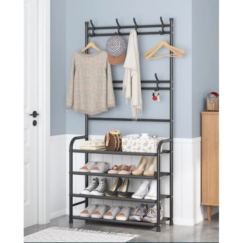 Вешалка с полками UM001000557, черная Вешалка с полками UM001000557, черная