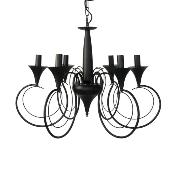 Люстра подвесная Şəms Aydınlatma 8105-6 BK, черная