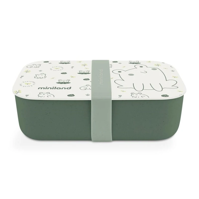 Ланч-бокс Miniland Frog, 13x6 см, пластик, зеленый Ланч-бокс Miniland Frog, 13x6 см, пластик, зеленый