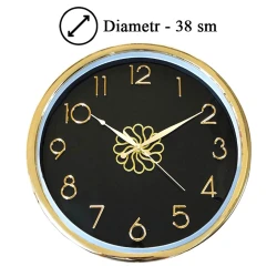 Настенные часы, золотистые/черные, 38 см Настенные часы, золотистые/черные, 38 см