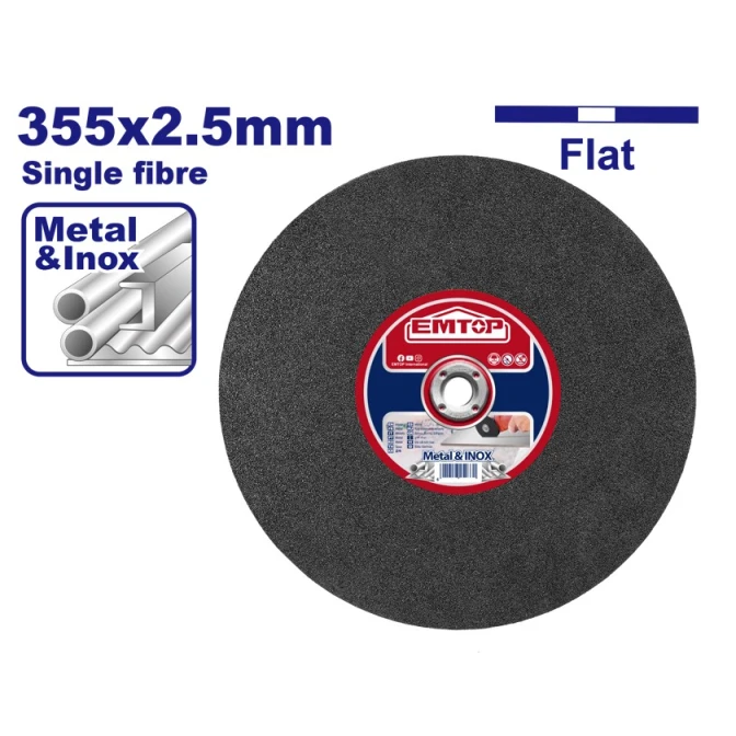 Metal və inox üçün kəsmə diski Emtop EACD253551, 355x2.0x22.2 mm