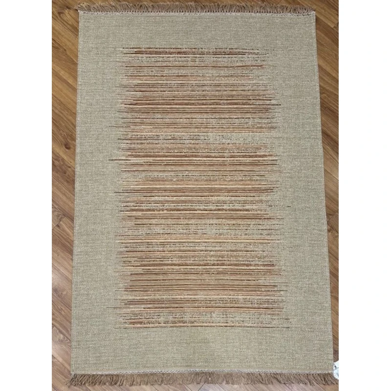 Ковер Natural halı Brooklyn BRK02NA, 135х200 см, полиэстер, бежевый Ковер Natural halı Brooklyn BRK02NA, 135х200 см, полиэстер, бежевый