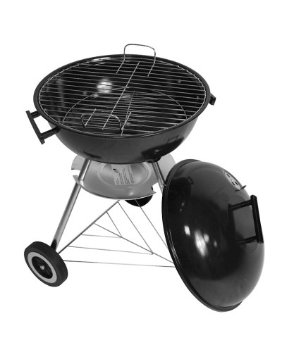 Manqal Kugelgrill Lifestyle 17inch Charcoal Kettle BBQ Grill, qara, 75х45.5 sm