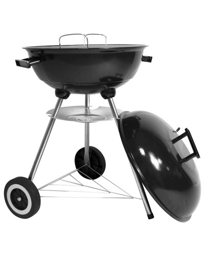 Manqal Kugelgrill Lifestyle 17inch Charcoal Kettle BBQ Grill, qara, 75х45.5 sm