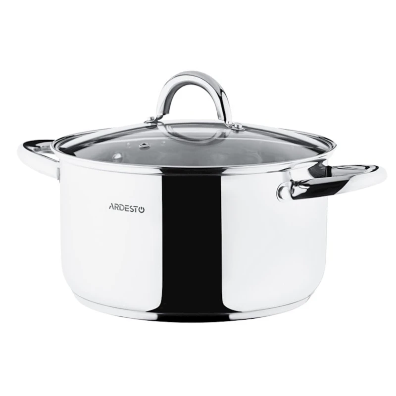 Набор посуды Ardesto Gemini Gourmet, 8 предметов, нержавеющая сталь/стекло, серебристый Набор посуды Ardesto Gemini Gourmet, 8 предметов, нержавеющая сталь/стекло, серебристый