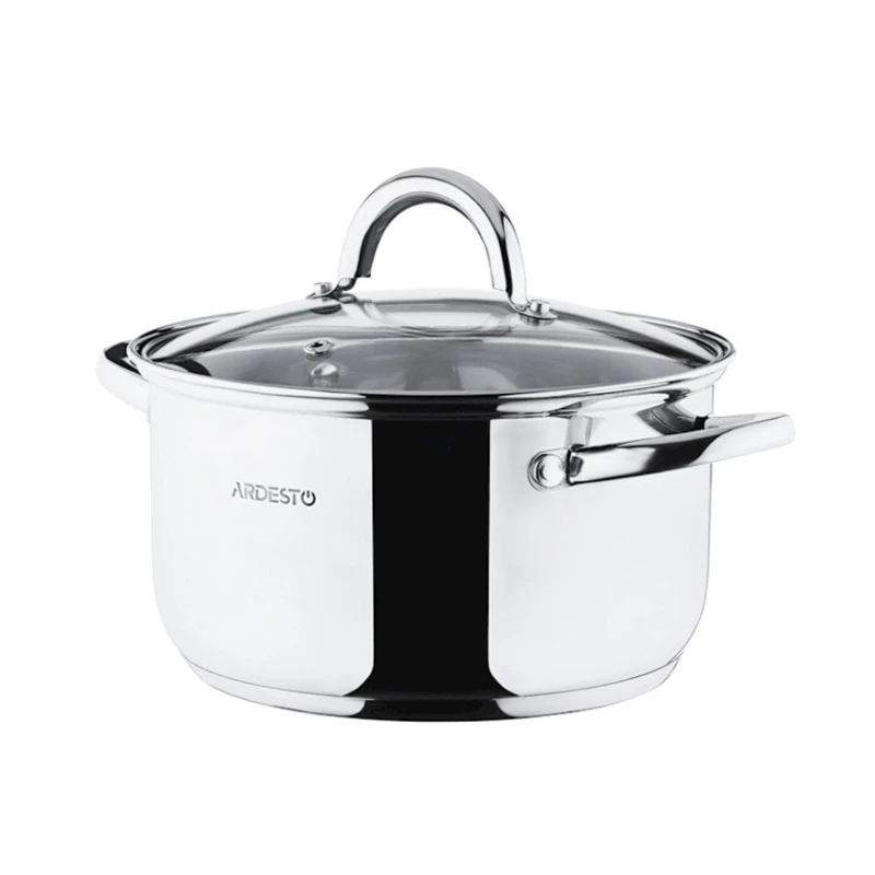 Набор посуды Ardesto Gemini Gourmet, 8 предметов, нержавеющая сталь/стекло, серебристый Набор посуды Ardesto Gemini Gourmet, 8 предметов, нержавеющая сталь/стекло, серебристый