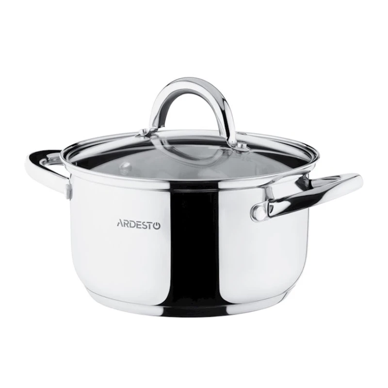 Набор посуды Ardesto Gemini Gourmet, 8 предметов, нержавеющая сталь/стекло, серебристый Набор посуды Ardesto Gemini Gourmet, 8 предметов, нержавеющая сталь/стекло, серебристый