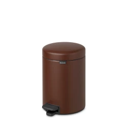 Zibil vedrəsi Brabantia NewIcon, 29.1x20.5x27.2 sm, metal, pedallı, 5 l, qəhvəyi