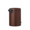 Zibil vedrəsi Brabantia NewIcon, 29.1x20.5x27.2 sm, metal, pedallı, 5 l, qəhvəyi
