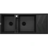 Кухонная мойка Deante Magnetic ZRM_G213, гранит/нержавеющая сталь, черная, 116x50x22.4 см
