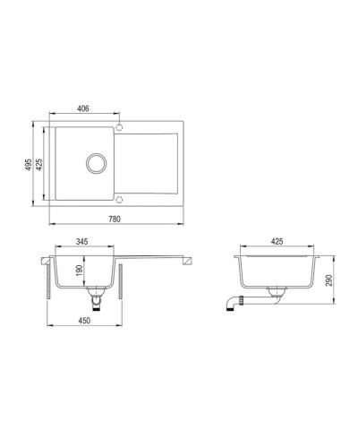 Mətbəx çanağı Aquasanita SQC 101-710