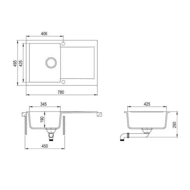 Кухонная мойка Aquasanita SQC 101-710