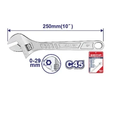 Разводной ключ Emtop EAWH1310221, серебристый Разводной ключ Emtop EAWH1310221, серебристый