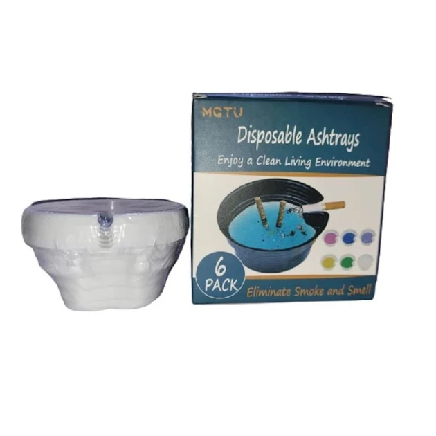 Birdəfəlik külqabı dəsti Disposable Smokeless Ashtrays, polipropilen, 6 əd