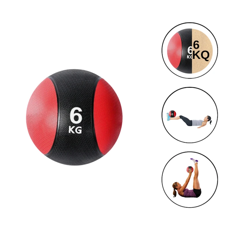 Tibbi top Gymnic 3955/6, sərt, qırmızı, 6 kq