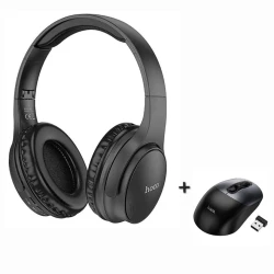 Беспроводные наушники Hoco W40 Black и подарок Беспроводная мышь Hoco GM28 Black