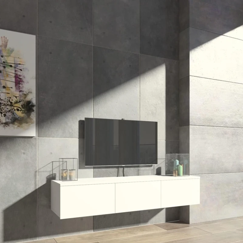 Тумба под ТВ ev_12116159, ламинат, белая, 180x35x35 см Тумба под ТВ ev_12116159, ламинат, белая, 180x35x35 см