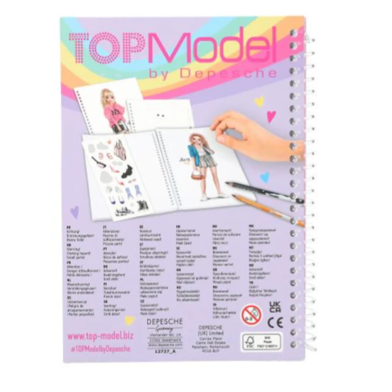 Rəngləmə albomu Motto Topmodel Pocket Colouring Book, 120 vərəq Rəngləmə albomu Motto Topmodel Pocket Colouring Book, 120 vərəq