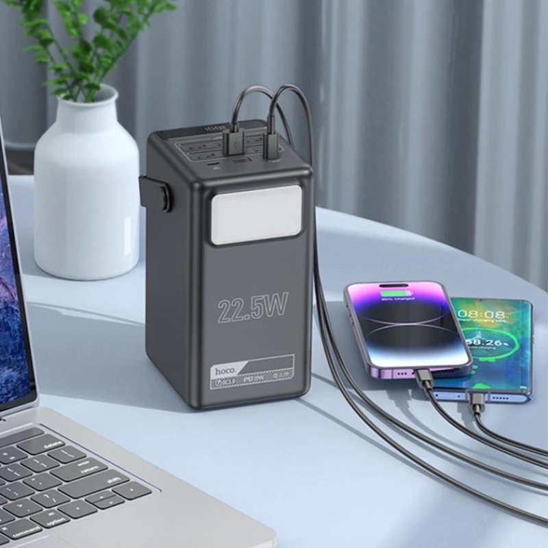 Внешний аккумулятор Hoco DB03 Endure 100000 mAh Black Внешний аккумулятор Hoco DB03 Endure 100000 mAh Black