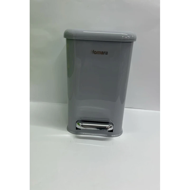 Мусорное ведро Homara HM008, пластик, серое, 27х40 см