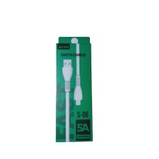 Кабель USB SA-044 S-06 Lightning 5A, White