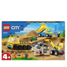Konstruktor LEGO City Great Vehicles Demolition Site 60391, 4+ yaş, 235 hissə