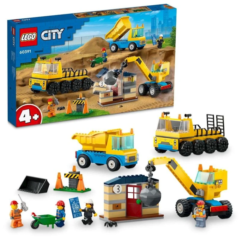Конструктор LEGO City Great Vehicles Demolition Site 60391, 4+ лет, 235 элементов