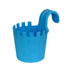 Подвесной горшок для цветов, 1.5 л, голубой, 152x220x205 мм