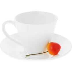 Чайный сервиз Wilmaxт 180 мл, 2 шт, фарфор, белый