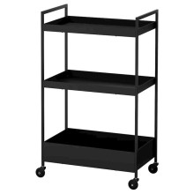 Stellaj IKEA Nissafors, 50.5x30x83 sm, polad, qara
