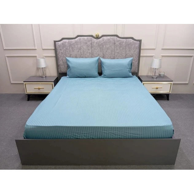 Простыня на резинке TZE-684, бирюзовый, 160х200 см Простыня на резинке TZE-684, бирюзовый, 160х200 см