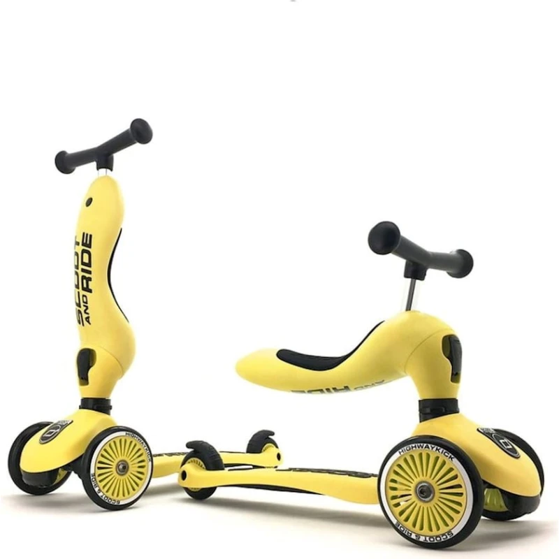 Самокат-трансформер Scoot&Ride, желтый