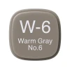 Marker Copic Classic, W-6, Warm Gray, No.6, ikitərəfli, boz