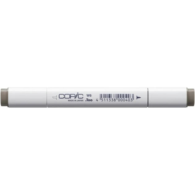Marker Copic Classic, W-6, Warm Gray, No.6, ikitərəfli, boz