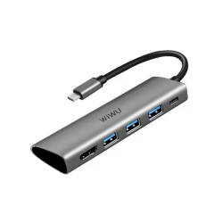USB HUB Хаб Wiwu Alpha A531H 5 in 1 USB C Grey USB HUB Хаб Wiwu Alpha A531H 5 in 1 USB C Grey