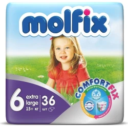 Подгузники Molfix Jumbo Extra Large №6 16+кг 36 шт