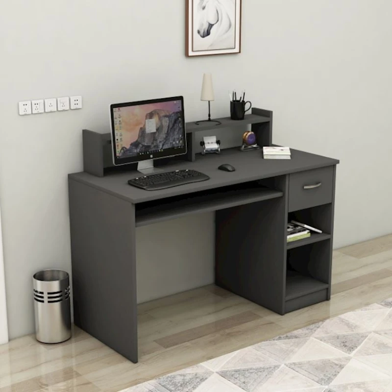 Yazı masası Eslem, boz, 44x120x73.8/94sm