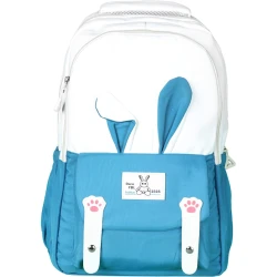Məktəbli bel çantası 9109 göy/ağ