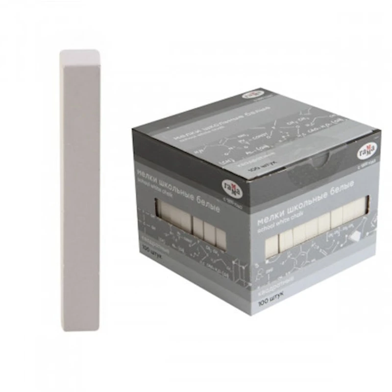 Мелки Гамма, школьные, квадратные, 100шт