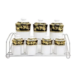 Набор банок для специй Frauzen FR-5500, 7 шт, белый